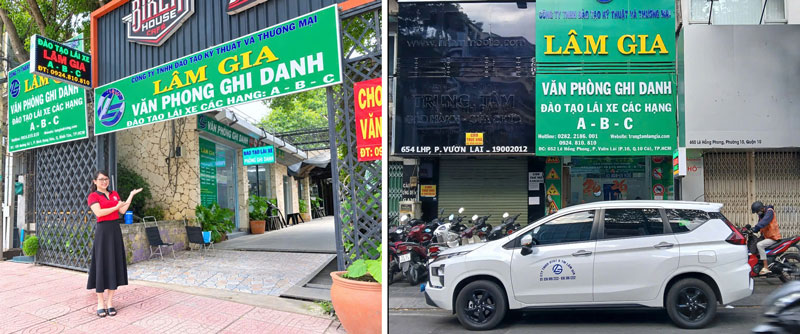 Văn phòng ghi danh dạy lái xe Lâm Gia
