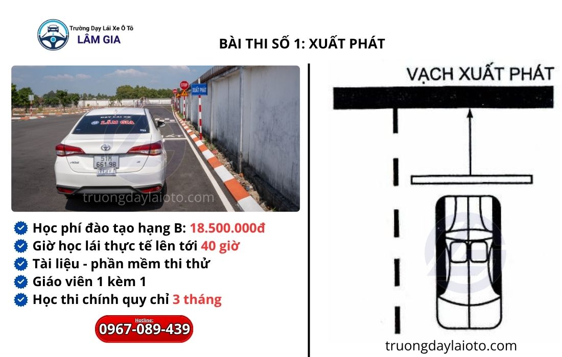 trường dạy lái xe ô tô Lâm Gia - bài số 1: Xuất Phát