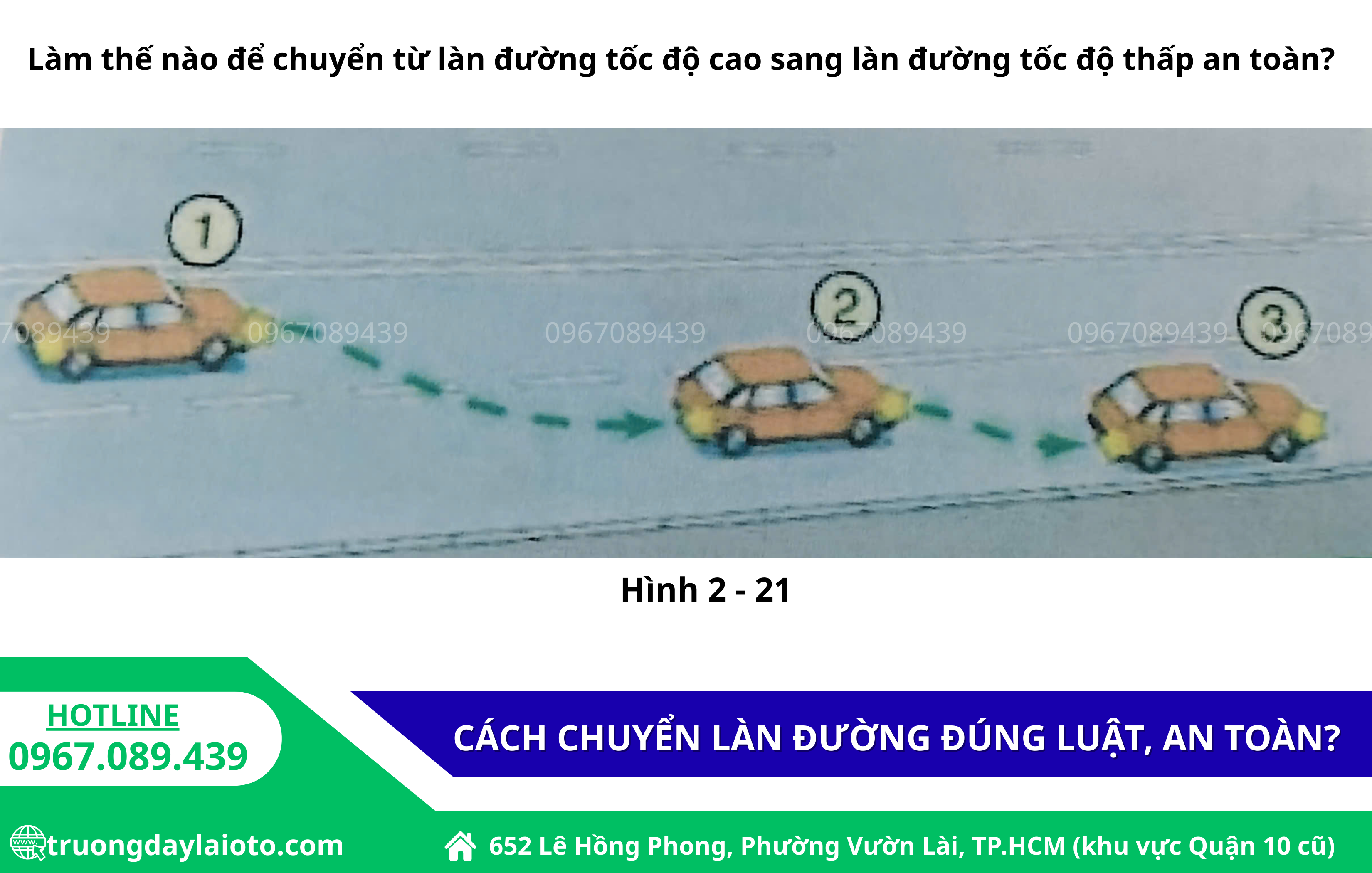 làm thế nào để chuyển từ làn đường tốc độ cao sang làn đường tốc độ thấp an toàn