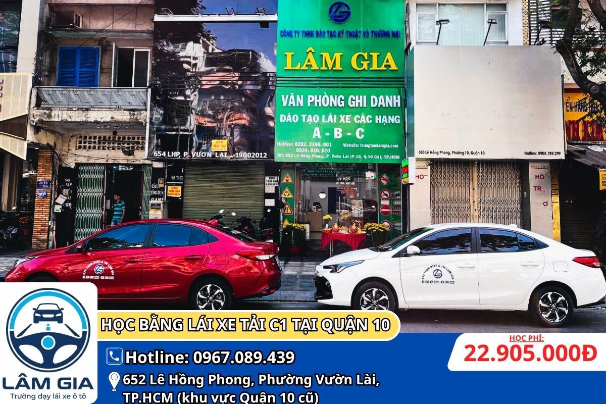 học bằng lái xe tải c1 tại quận 10 - Trường dạy lái ô tô Làm Gia với học phí 22.905.000đ