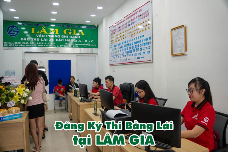 Đăng ký thi bằng lái tại Lâm Gia