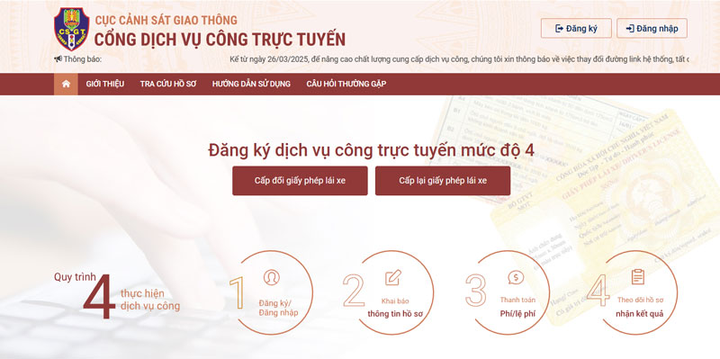 Đổi giấy phép lái xe tại nhà