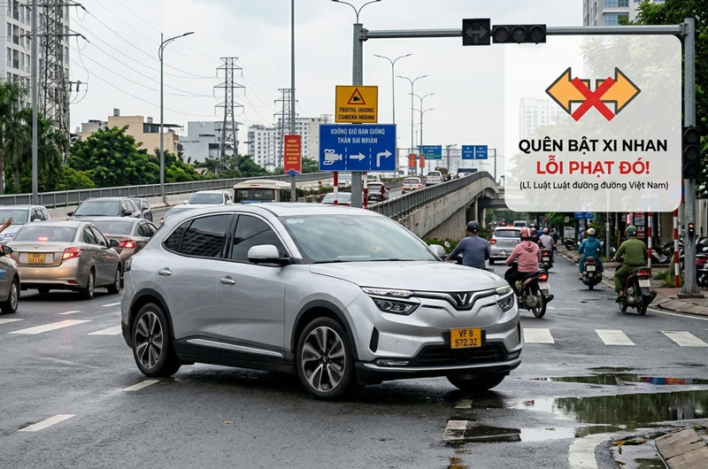 Lỗi xe ô tô quên bật đèn xi nhan