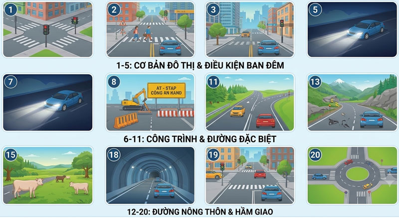 Mô phỏng thi lái xe hơi