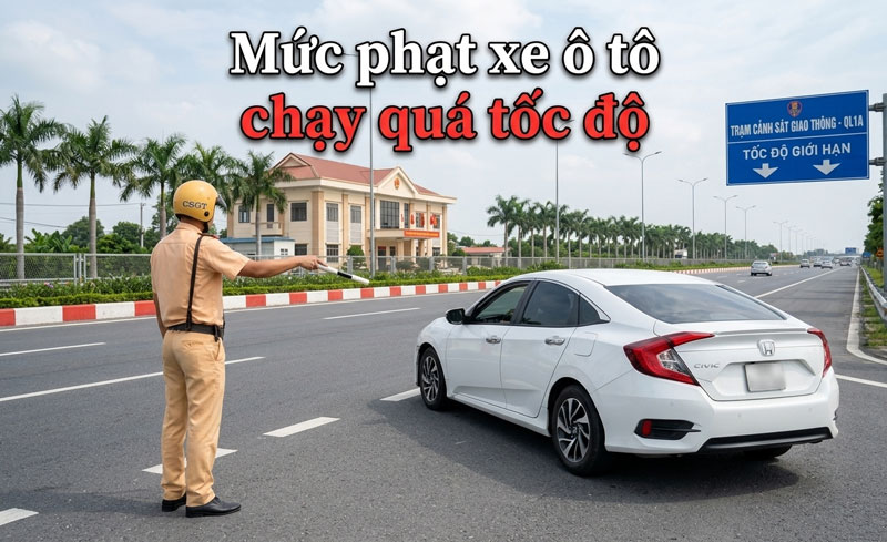 Mức phạt xe ô tô chạy quá tốc độ