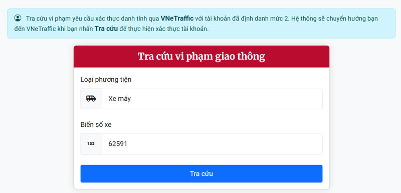 tra cứu phạt ngội qua website